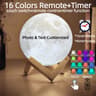 Custom 3D Printed Moon Lamp Personalized Photo Night Light Gift 4