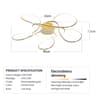 Modern LED Chandelier Chrome Gold Ceiling Light Fixture For Living Room 6