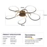 Modern LED Chandelier Chrome Gold Ceiling Light Fixture For Living Room 4