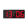 LED Mirror Digital Alarm Clock Voice Control Snooze Night Mode 9
