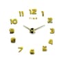 Modern 3D DIY Wall Clock Acrylic Mirror Large Decorative Clock 19