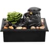 Tabletop Water Fountain Mini Desktop Waterfall With LED Light USB Powered 1