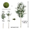 Tall Artificial Olive Tree Branch Realistic Indoor Modern Home Decor Plant 4