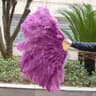 Large Ostrich Feather Fan Folding Dance Performance Stage Prop 17