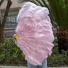 Large Ostrich Feather Fan Folding Dance Performance Stage Prop 23