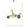 Safari Animal Wall Art Kids Nursery Canvas Print Cartoon Animal Poster Decor 5