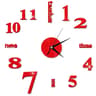 DIY Mirror Wall Clock Sticker Frameless Modern Large Wall Clock Decor 18