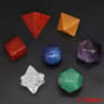 Platonic Solid Crystal Set Sacred Geometry Chakra Healing Reiki Stones 14