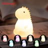 Cute Pear Silicone Night Light Touch Control Rechargeable Kids Bedside Lamp 7