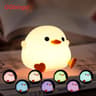 Cute Pear Silicone Night Light Touch Control Rechargeable Kids Bedside Lamp 4