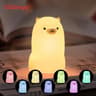 Cute Pear Silicone Night Light Touch Control Rechargeable Kids Bedside Lamp 1