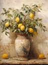 Retro Lemon Canvas Wall Art Botanical Fruit Poster For Kitchen And Living Room 3