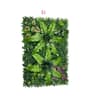 Artificial Grass Wall Panel Greenery Backdrop With Flowers Privacy Hedge Screen 6