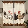 Chicken Print Kitchen Cafe Curtains Farmhouse Light Filtering Rod Pocket Panels 6