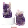 Natural Amethyst Crystal Cat Figurine Hand Carved Healing Stone Decor 3