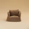 Dollhouse Miniature Sofa 1 12 Scale Plaid Wooden Mini Furniture For Dollhouse Decor 1