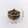 Antique Brass Incense Burner Mini Chinese Dragon Phoenix Holder 1
