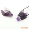 Hand Carved Wolf Head Crystal Pendant Natural Stone Healing Necklace 27