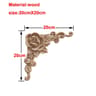 Carved Wooden Rose Applique Decorative Furniture Trim Accent 24