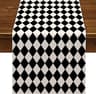 Black White Buffalo Plaid Linen Table Runner Farmhouse Decor 0