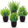 Mini Artificial Potted Plants Set Fake Bonsai Decor For Home Office 2