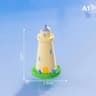 Mini Ocean Lighthouse Figurine Resin Landscape Decor Ornament 1