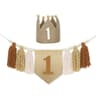 First Birthday Banner High Chair Banner Boho Baby Birthday Decoration 9