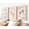 Cin Cin Cheers Wall Art Set Retro Cocktail Kitchen Bar Poster Decor 2