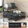 Adjustable Over Sink Dish Drying Rack Stainless Steel Kitchen Organizer 2