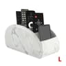 PU Leather Remote Control Organizer With 5 Compartments Desktop Storage Caddy 6