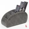 PU Leather Remote Control Organizer With 5 Compartments Desktop Storage Caddy 4