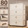 Foldable Storage Cabinet Large Capacity Dustproof Wardrobe Organizer 23
