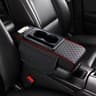 Car Armrest Cushion Center Console Pad With Storage Cup Holder And Tissue Box 8