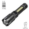 High Power LED Flashlight Rechargeable USB C Camping Torch With Side Light 4