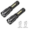 High Power LED Flashlight Rechargeable USB C Camping Torch With Side Light 9