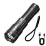 High Power Tactical LED Flashlight USB Rechargeable Zoomable Camping Torch 1
