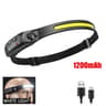 Rechargeable LED Headlamp Motion Sensor USB Head Flashlight For Camping And Outdoor Use 2
