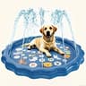 CoolSplash Outdoor Pet Bath Basin With Water Spray Cooling Function 1