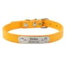 SafeTag Personalized PU Leather Dog Collar With Engraved Name ID 12