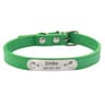 SafeTag Personalized PU Leather Dog Collar With Engraved Name ID 1