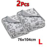 Soft Fluffy Paw Print Dog Blanket Set Warm Pet Mat For Dogs And Cats 3