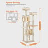 Multi Level Cat Tree Tower With Hammock Condo And Scratching Posts 10