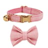 Personalized Cat Collar With Bowknot Adjustable Soft Safety Pet Collar 9