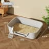 Large Semi Enclosed Cat Litter Box Odor Resistant Ventilated Cat Toilet For Indoor Cats 6