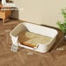 Large Semi Enclosed Cat Litter Box Odor Resistant Ventilated Cat Toilet For Indoor Cats 4