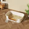 Large Semi Enclosed Cat Litter Box Odor Resistant Ventilated Cat Toilet For Indoor Cats 1