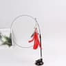 Colorful Feather Bell Suction Cup Interactive Cat Wand Toy 8