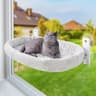 Window Mounted Cat Hammock Bed With Suction Cups For Sunbathing And Indoor Lounging 1