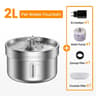 ROJECO Stainless Steel Automatic Cat Water Fountain Smart Pet Drinking Dispenser 3