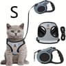 Adjustable Cat Harness And Leash Set Comfortable Kitten Walking Vest With Collar 0